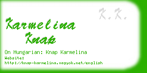 karmelina knap business card